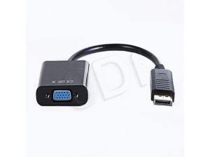 Adapter GEMBIRD A-DPM-VGAF-02 (DisplayPort M - D-Sub (VGA) F; 0,15m; kolor czarny)