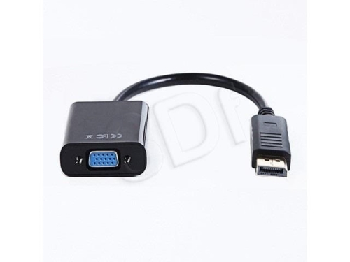 Adapter GEMBIRD A-DPM-VGAF-02 (DisplayPort M - D-Sub (VGA) F; 0,15m; kolor czarny)