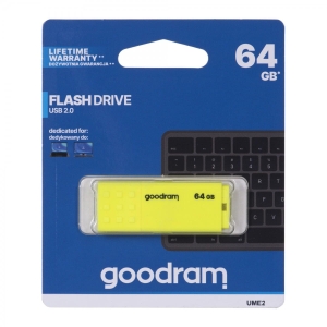 Pendrive GoodRam UME2 UME2-0640Y0R11 (64GB; USB 2.0; kolor żółty)