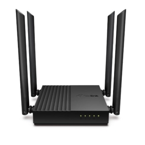 Router TP-LINK Archer C64 Obsługa standardu Wi-Fi 802.11ac Wave2 – 867 Mb/s w paśmie 5 GHz i 400 Mb/s w paśmie 2,4 GHz†.