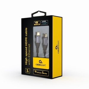 Kabel GEMBIRD seria premium CCBP-HDMI-3M (HDMI M - HDMI M; 3m; kolor czarny)