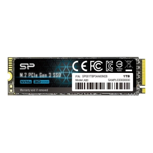 Dysk SSD Silicon Power A60 1TB M.2 PCIe NVMe Gen3x4 TLC 2200/1600 MB/s (SP001TBP34A60M28)