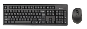Zestaw klawiatura + mysz membranowa A4 TECH V-Track 2.4G 7100N RF Nano A4TKLA41220 (USB 2.0; kolor czarny; optyczna)