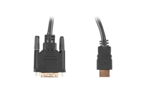 Kabel Lanberg CA-HDDV-20CU-0030-BK (HDMI M - DVI-D (24+1) M; 3m; kolor czarny)