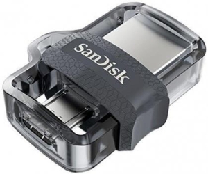 Pendrive SanDisk ULTRA SDDD3-128G-G46 (128GB; microUSB, USB 3.0; kolor szary)