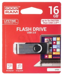 Pendrive GoodRam Twister UTS3-0160K0R11 (16GB; USB 3.0; kolor czarny)