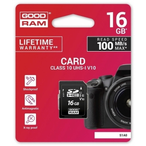 Karta pamięci GoodRam S1A0-0160R12 (16GB; Class 10, Class U1, V10; Karta pamięci)