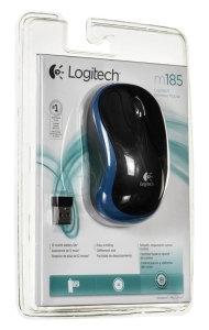 Mysz bezprzewodowa Logitech M185 910-002236 (optyczna; 1000 DPI; kolor niebieski)