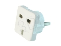 Adapter GEMBIRD A-AC-UKEU-001 (Angielski F - PL (10A) M; kolor biały)