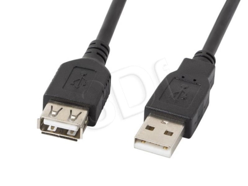 Kabel Lanberg  CA-USBE-10CC-0030-BK (USB 2.0 Męski - USB 2.0 Żeński; 3m; czarny)