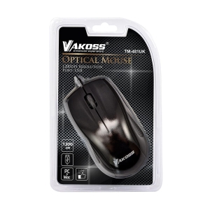 Mysz VAKOSS TM-481UK (optyczna; 1200 DPI; kolor czarny)