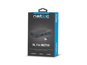 Hub NATEC Moth NHU-1342 (4x USB 3.0; kolor czarny)
