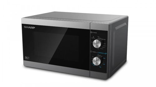 Kuchenka mikrofalowa SHARP YC-MG01E-S (800W; 20l; kolor srebrny) (WYPRZEDAŻ)
