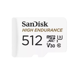 KARTA PAMIĘCI SANDISK HIGH ENDURANCE (rejestratory i monitoring) microSDXC 512GB V30 z adapterem