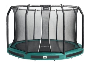 Trampolina Premium Ground Combo 396cm Zielona