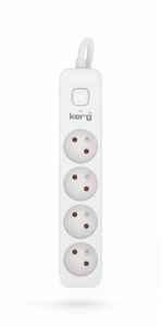 Listwa zasilająca KERG z wyłącznikiem 4 gniazda 1,5m-16A