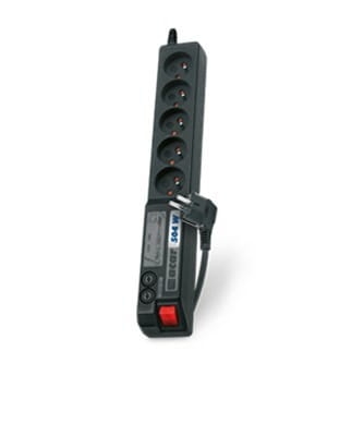 Listwa przeciwprzepięciowa Acar 504WF EMI/RFI (3m ; czarny)