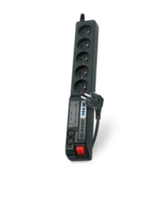 Listwa przeciwprzepięciowa Acar 504WF EMI/RFI (3m ; czarny z blachą)