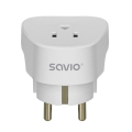 SAVIO ADAPTER PODRÓŻNY, GNIAZDO US – WTYK EU AP-01