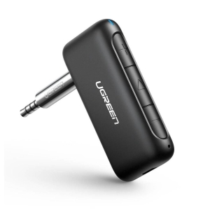 Ugreen Odbiornik dźwięku adapter audio Bluetooth 5.0 - 3,5 mm mini jack do samochodu (czarny)