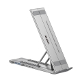 UNITEK PODSTAWKA POD LAPTOP REGULOWANA + HUB USB-C/A, HDMI 2.0, PD 100W