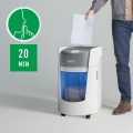 Niszczarka Leitz IQ OptiMax Small Office 350, 22l, P5, 8 kartek, Automatyczny Start/Stop, Funkcja cofania, Obrotowy pojemnik - 33% większa pojemność n