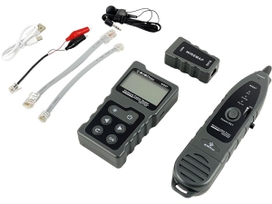 ALANTEC Tester kabli sieciowych z funkcjami PoE, śledzenia, pomiaru długości i testowania ciągłości z wyświetlaczem, Wszechstronny (NI057)