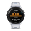 Zegarek Garmin Forerunner 265 46mm Black Bezel with Whitestone Case biało-niebieski