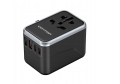 Uniwersalny adapter podróżny z ładowarką Vention 65W GaN 2x USB-A 2x USB-C czarny