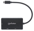 MANHATTAN ADAPTER MULTIPORT USB-C 3.1 NA HDMI/DVI/VGA M/F