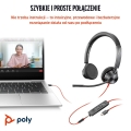 Poly Blackwire 3325 Stereo MS Teams Certified USB-C Headset +3.5mm Plug +USB-C/A Adapter 8X222AA