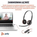 Poly Blackwire 3220 Stereo USB-C Black Headset +USB-C/A Adapter (Box) 8X228AA