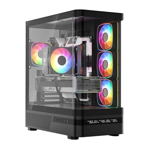 MODECOM OBUDOWA VOLCANO AQ 200 ARGB MIDI CZARNA