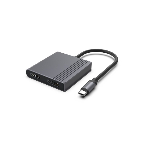 GEMBIRD ADAPTER USB-C DO HDMI + DP 4K 60HZ, CZARNY