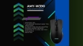 Activejet mysz przewodowa podgrzewana USB AMY-W390. Ma 3 temperatury 30 stopni podświetlenie na żółto, 35 stopni podświetlenie na pomarańczowo, 40 sto