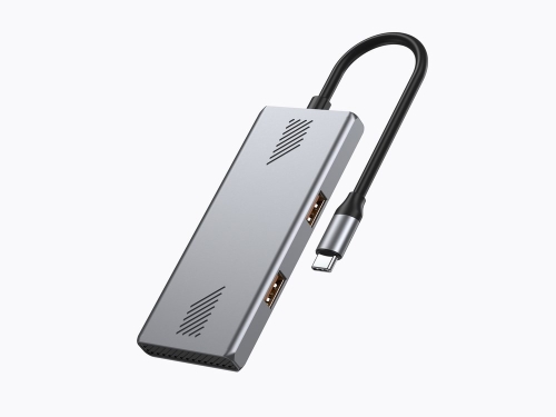 GEMBIRD 4-PORTOWY HUB USB 3.2 (GEN 2) TYPU C Z 4 PORTAMI A + C SZARY