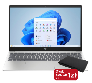 Laptop HP 15-FD0121DS - Intel N100 | RAM 8GB | SSD 128GB + 500GB USB | 15.6"HD Dotykowa | Windows 11 | Podświetlana klawiatura | DIAMOND WHITE
