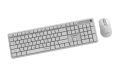 GEMBIRD BEZPRZEWODOWY ZESTAW KLAWIATURY + MYSZ SILENT KEY PRO BUSINESS, BIAŁY, UKŁAD RU