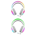 DEFENDER SŁUCHAWKI Z MIKROFONEM ECLIPSE RGB BIAŁE 62440