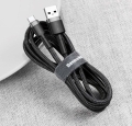 Kabel Baseus Cafule CATKLF-AG1 (USB 2.0 - USB typu C ; 0,50m; kolor ciemnoszary)