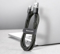 Kabel Baseus Cafule CATKLF-AG1 (USB 2.0 - USB typu C ; 0,50m; kolor ciemnoszary)