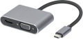 Hub USB Typ-C 4w1 USB 3.0 + PD 100W + HDMK 4k30Hz + VGA FullHD