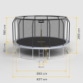 REBEL ACTIVE TRAMPOLINA PRO 14FT/427CM, SIATKA, DRABINKA RBA-8004