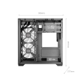 TACENS MARS MC-VIEW3 3xARGB USB-C mATX- obudowa/cases