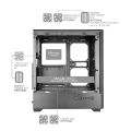 TACENS MARS MC-QUANTUM 3xFDB120+1xARGB120 USB-C ATX-obudowa/cases