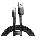 Kabel Baseus Cafule CATKLF-B91 (USB 2.0 - USB typu C ; 1m; kolor czarno-czerwony)