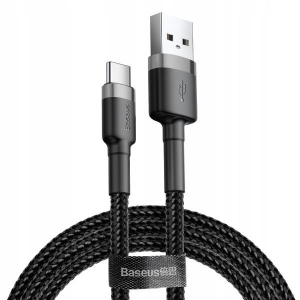 Kabel Baseus Cafule CATKLF-B91 (USB 2.0 - USB typu C ; 1m; kolor czarno-czerwony)