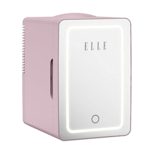 Mini lodówka z lusterkiem do makijażu LED ELLE Home ESDAFX08PUEU 8L fioletowa
