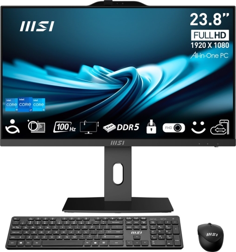 MSI AIO PRO AP242P 14M-1096XEU i7-14700 23,8" IPS LED FHD Non-Touch Anti-Glare 16GB SSD1TB M.2 AX211 WiFi 6E NoOS Black