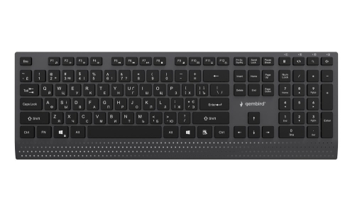 GEMBIRD PRZEWODOWA KLAWIATURA MULTIMEDIALNA SLIM USB-C, RU LAYOUT, CZARNA